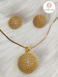 Modern CZ Pendant Set